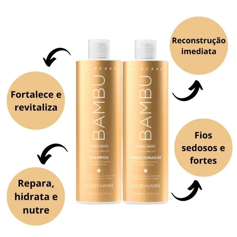 Kit Jacques Janine Hair Care Bambu 440ml - Iap Cosméticos